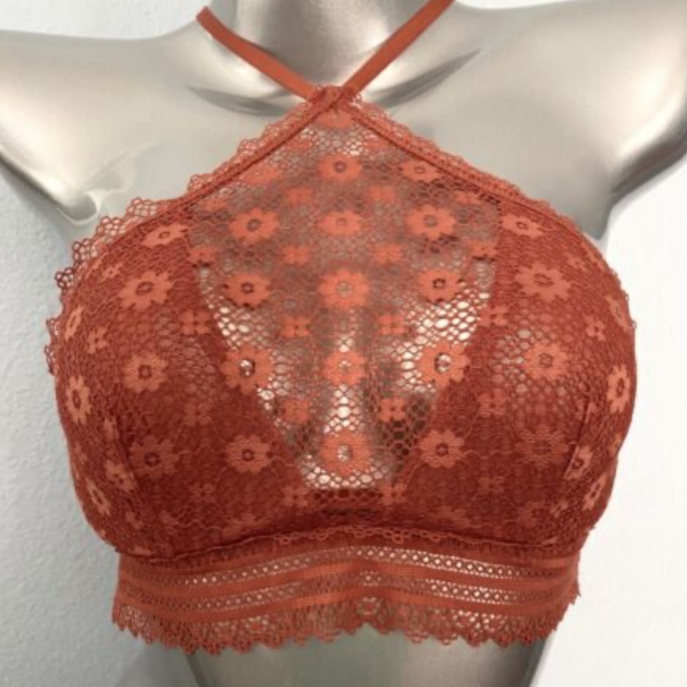 Victoria secret lace high neck racerback bralette